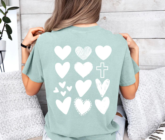 Custom | Hearts and Cross White