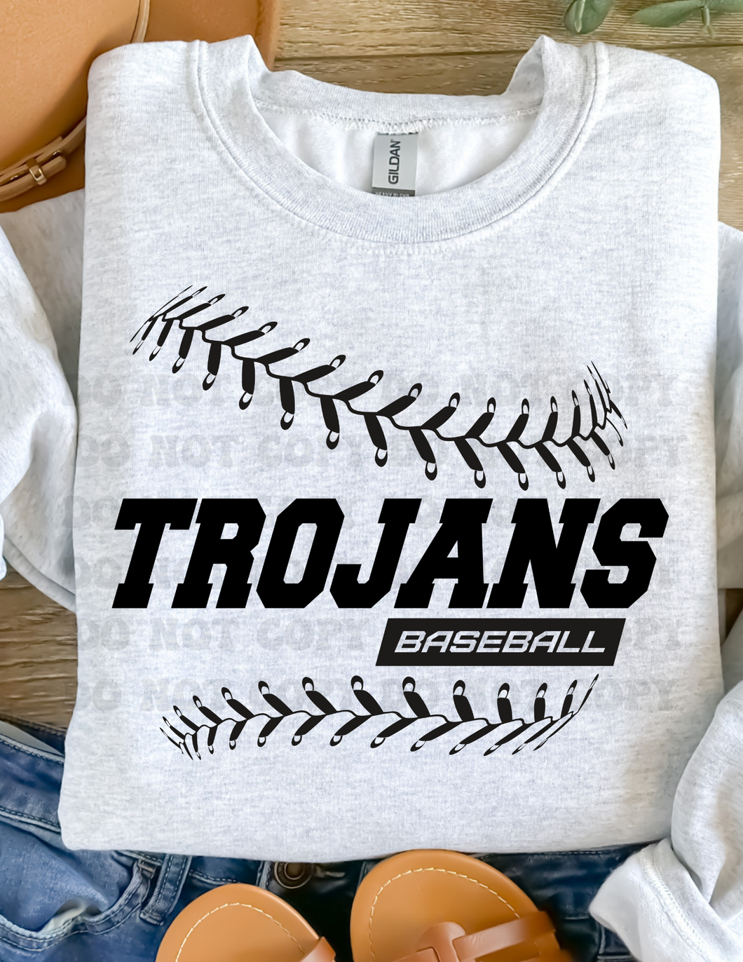 Custom | Trojans  Baseball -Stitch