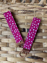 Load image into Gallery viewer, Fabric Keychain | Pink Polka Dot
